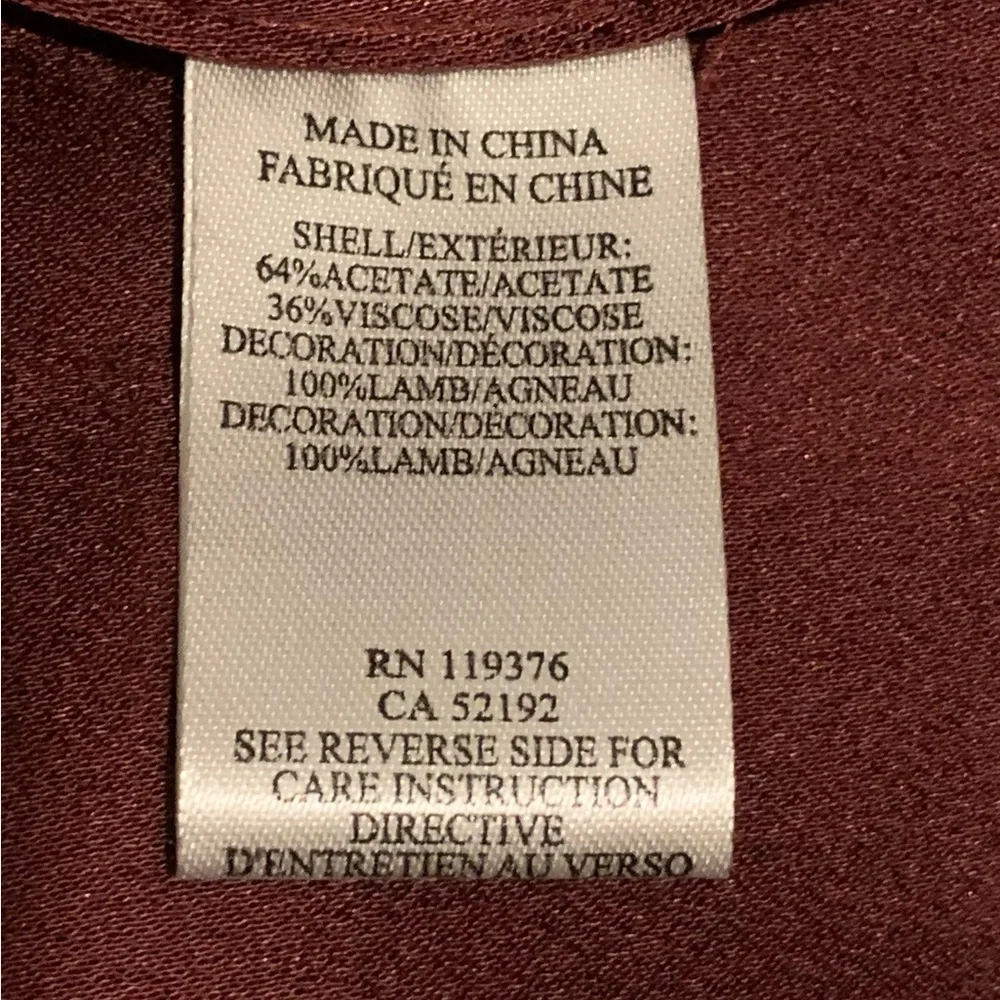 Helmut Lang Satin Burgundy With Black Lamb Leather Trim Tank Top Size L - Picture 7 of 10